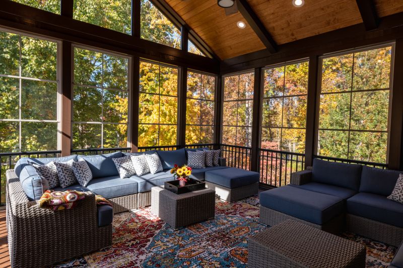 Completed Screened Porch with Furniture